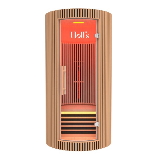 Sauna Moon Infrar&oslash;d Rund 1 plads tr&aelig;farve Holls